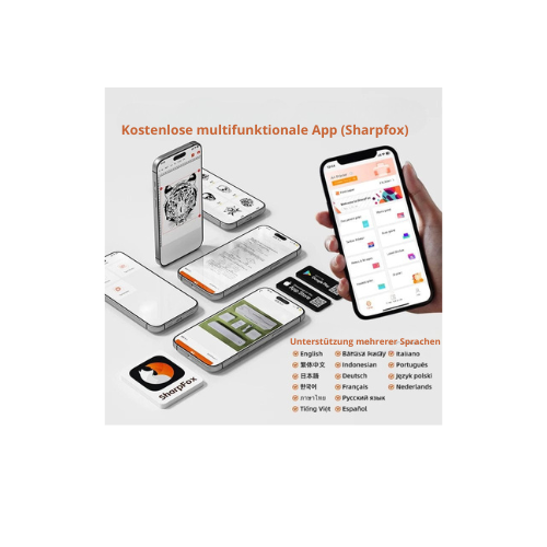 TechNow™ Mobiler Thermodrucker – Kabellos, Tinterlose